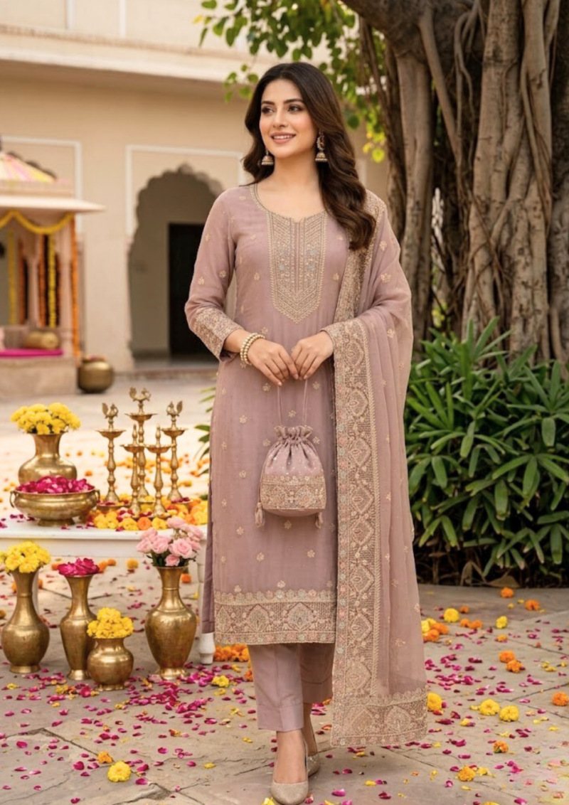 black printed cotton kurta set with tie and dye dupatta