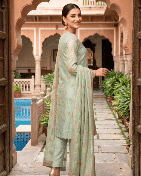 black printed cotton kurta set with tie and dye dupatta