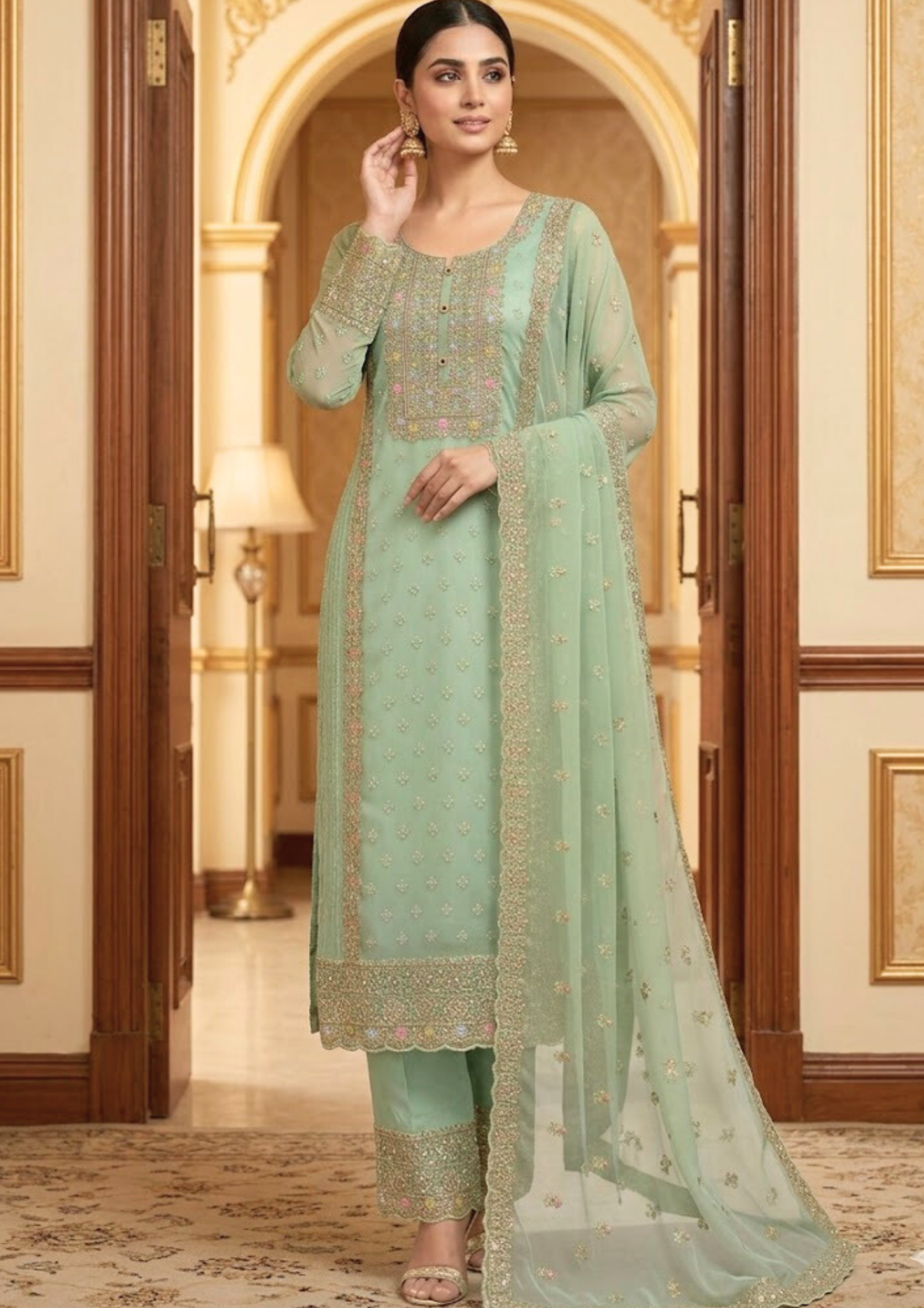 black printed cotton kurta set with tie and dye dupatta