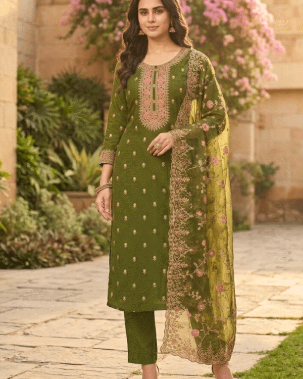 black printed cotton kurta set with tie and dye dupatta