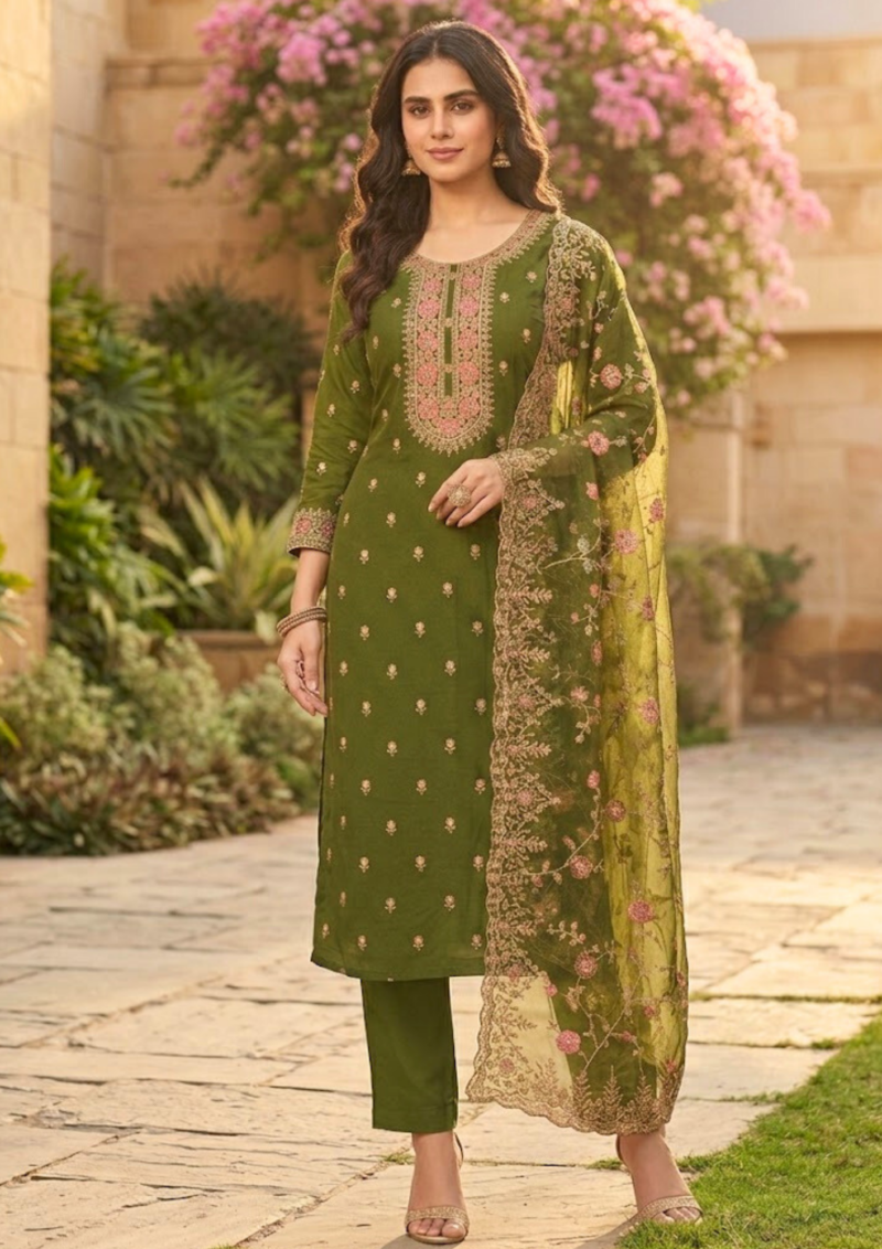 black printed cotton kurta set with tie and dye dupatta