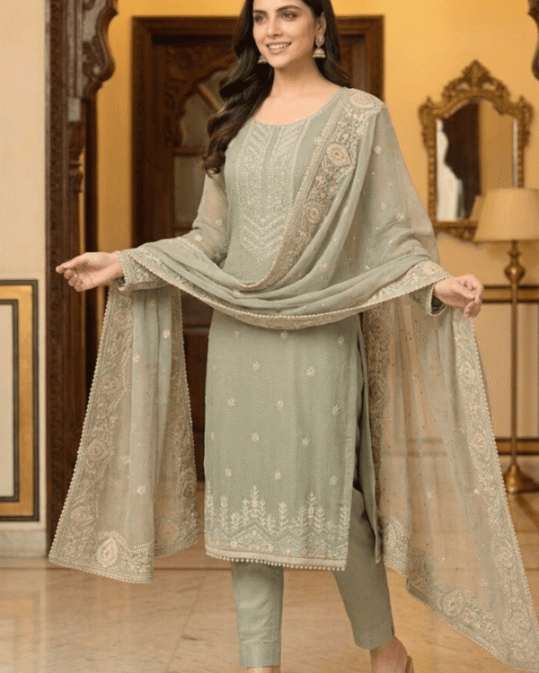 black printed cotton kurta set with tie and dye dupatta