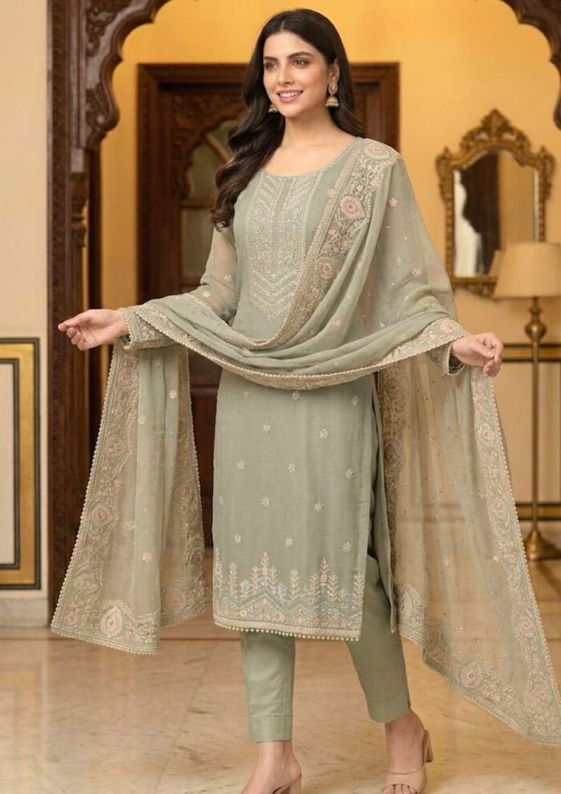 black printed cotton kurta set with tie and dye dupatta