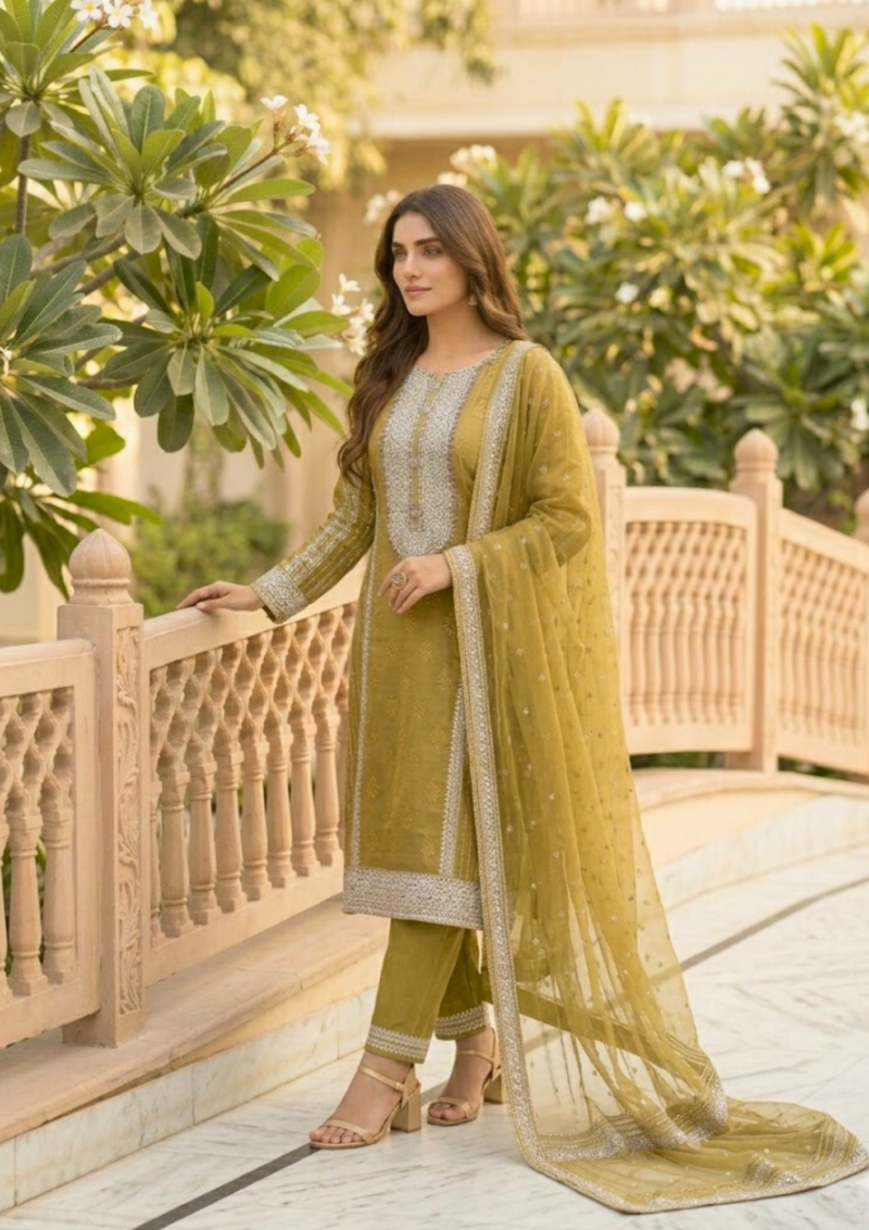 black printed cotton kurta set with tie and dye dupatta