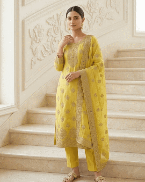 black printed cotton kurta set with tie and dye dupatta