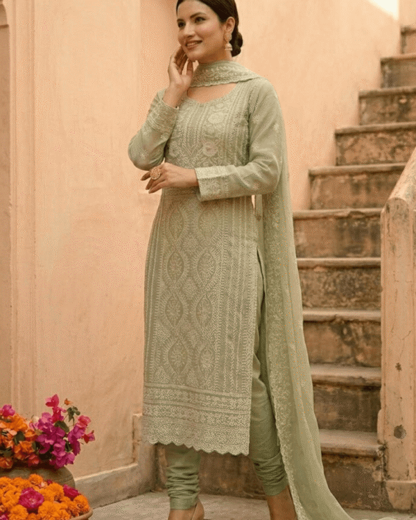 black printed cotton kurta set with tie and dye dupatta
