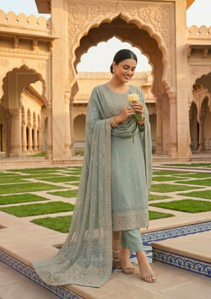 black printed cotton kurta set with tie and dye dupatta