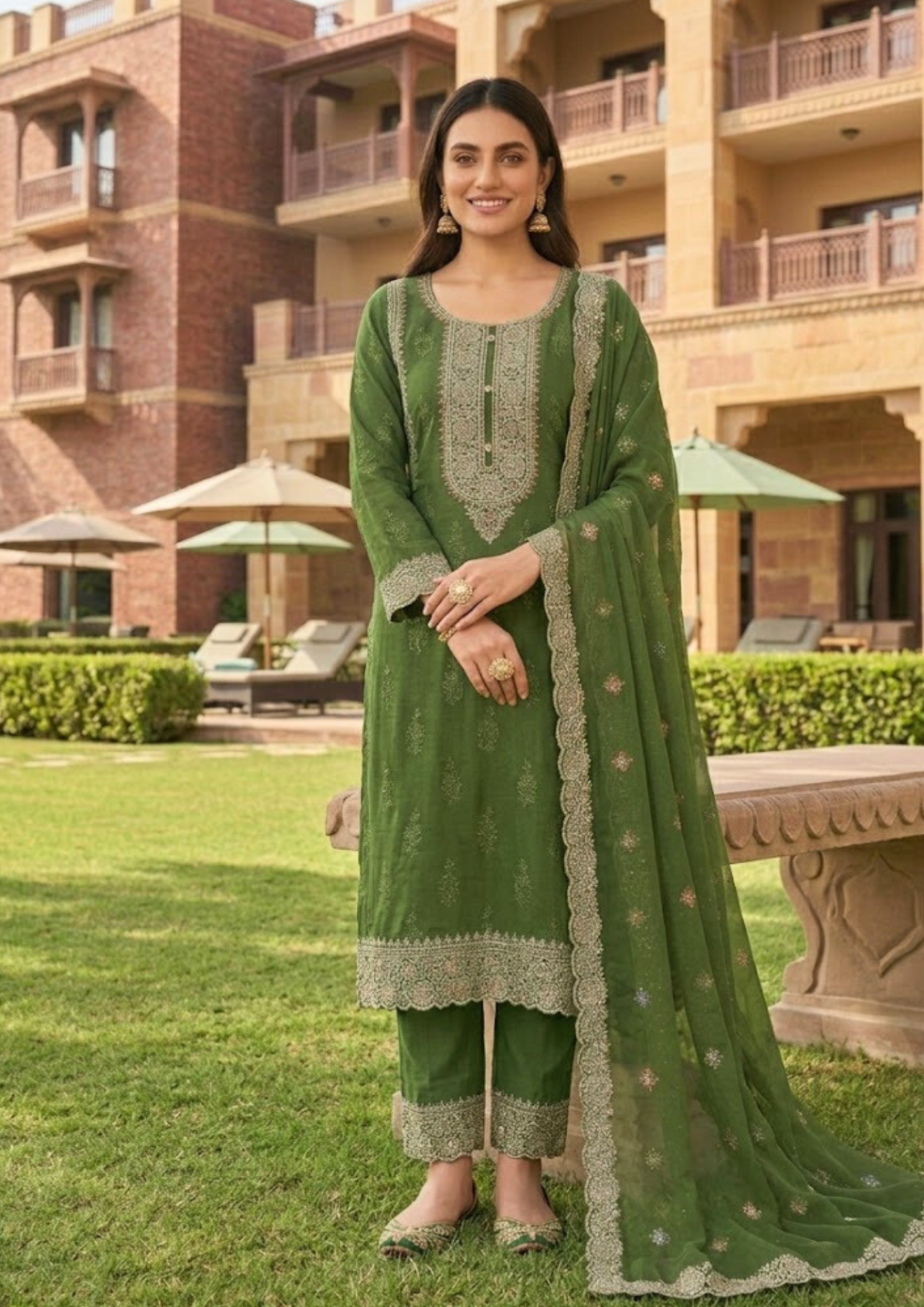 black printed cotton kurta set with tie and dye dupatta