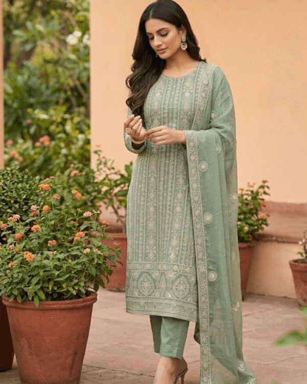 black printed cotton kurta set with tie and dye dupatta