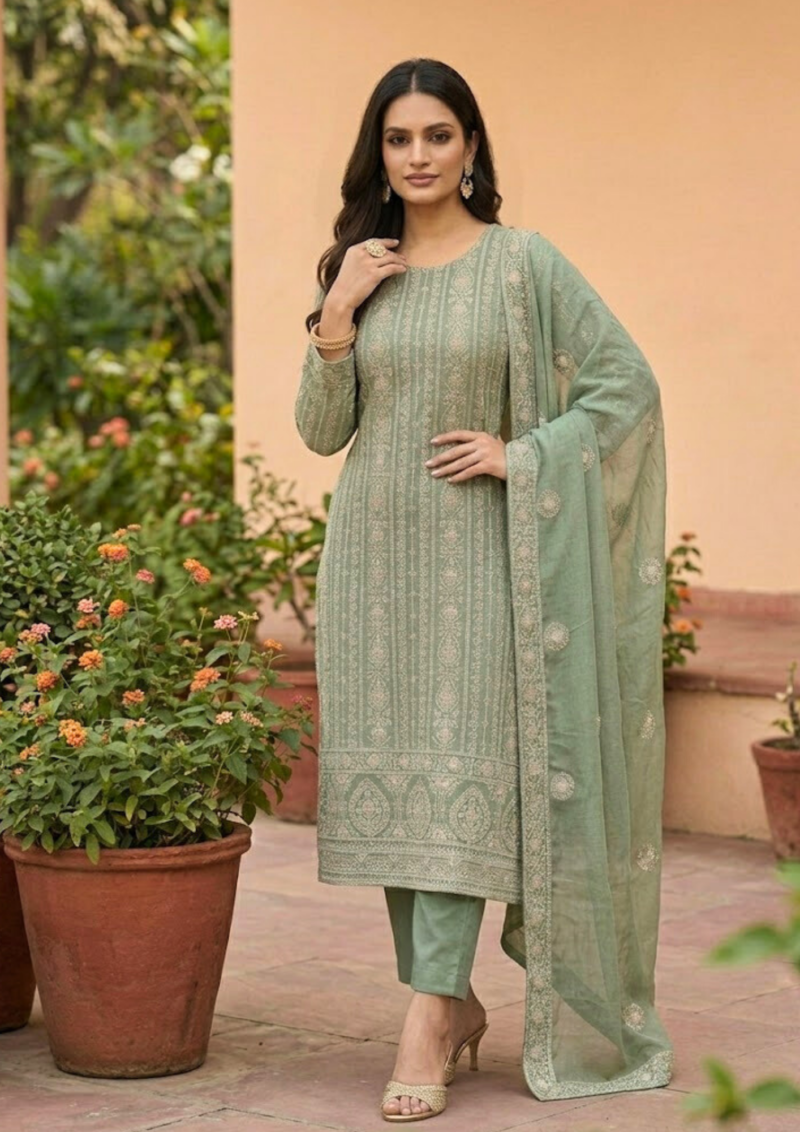 black printed cotton kurta set with tie and dye dupatta