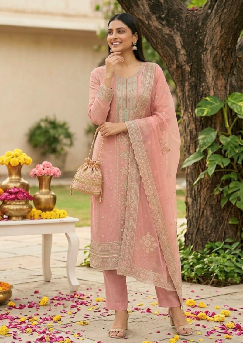 black printed cotton kurta set with tie and dye dupatta