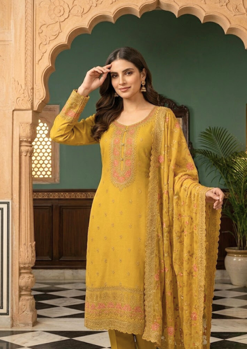 black printed cotton kurta set with tie and dye dupatta