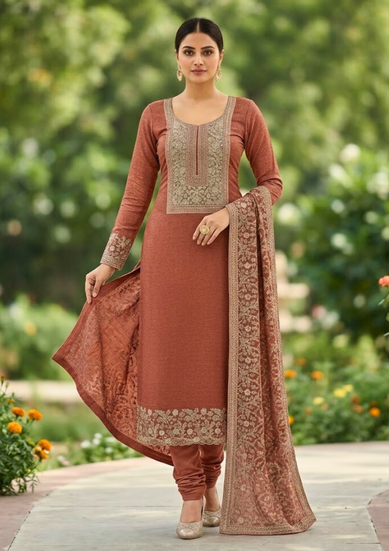 black printed cotton kurta set with tie and dye dupatta