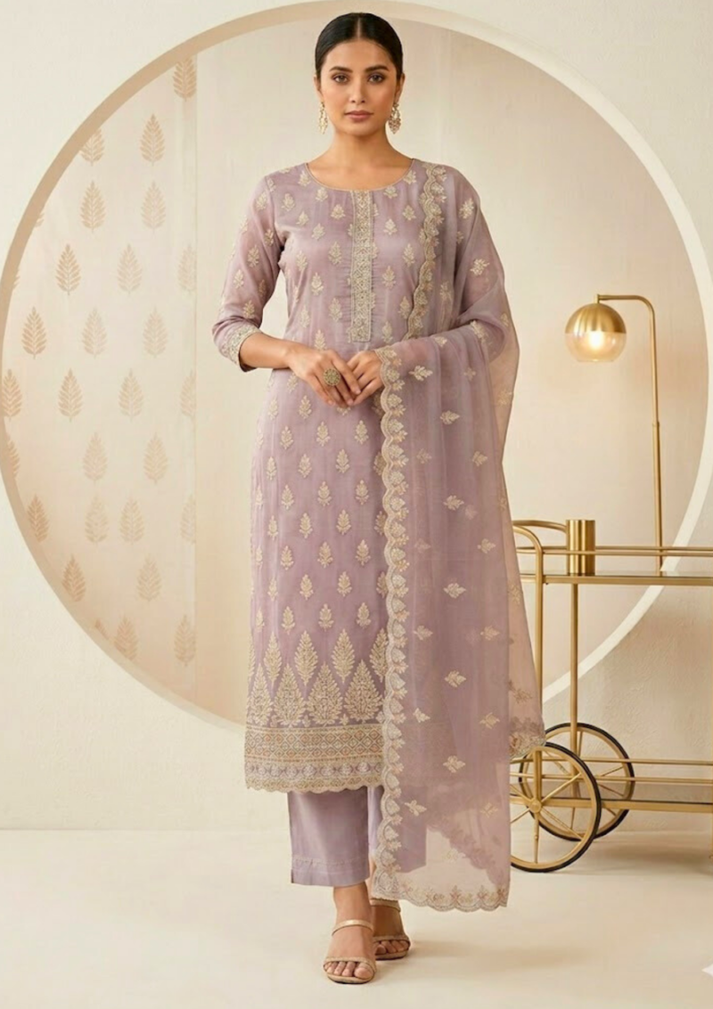 black printed cotton kurta set with tie and dye dupatta