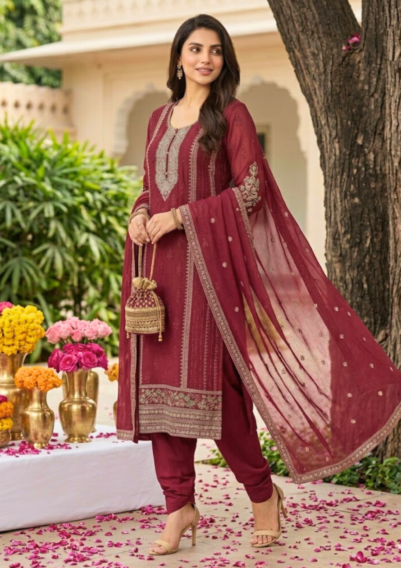 black printed cotton kurta set with tie and dye dupatta