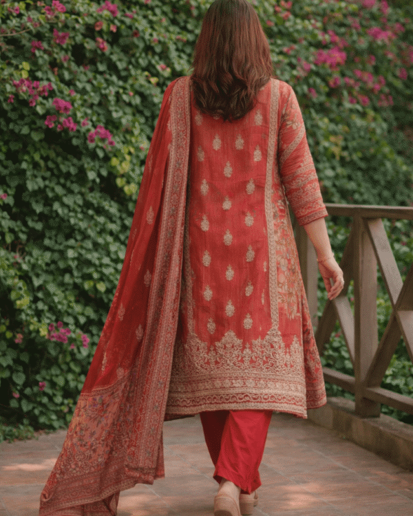 pink rayon digital printed kurta pant with traditional dupatta