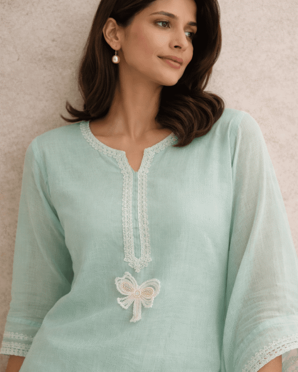 unstitched beige linen suit set with dupatta