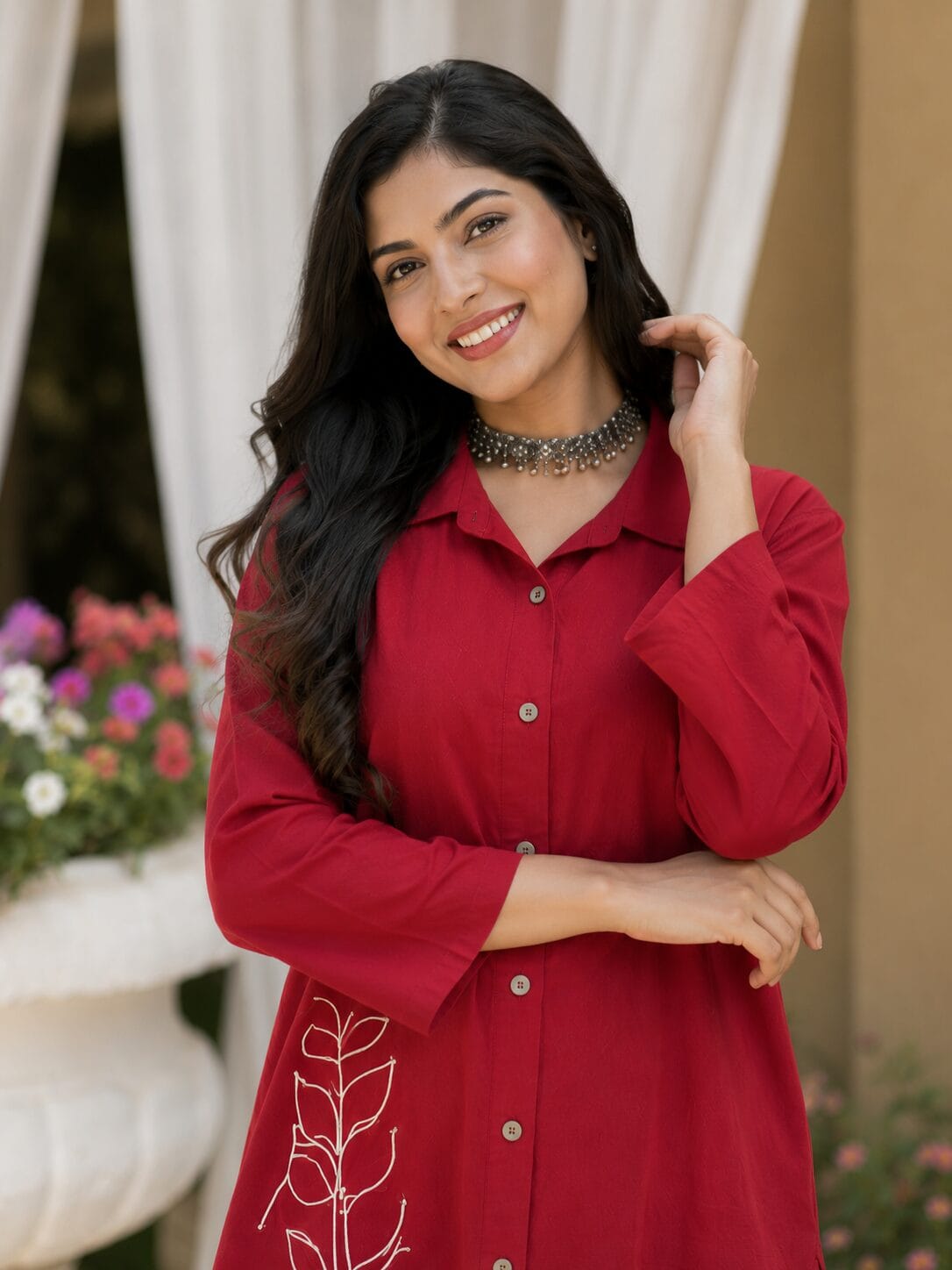 Pink Dabu Cotton Co-ord Set - Image 2